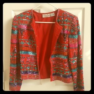 100%silk Lawrence kazar jacket